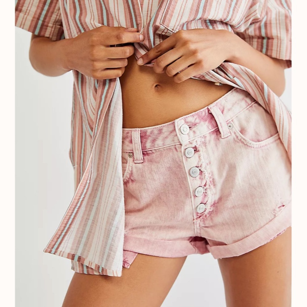 Free People Romeo Rolled Cutoff Denim Shorts